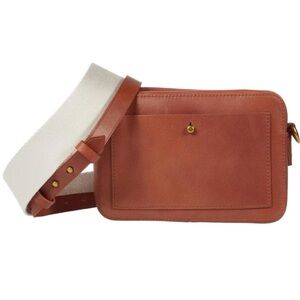 MADEWELL The Transport Camera Brown Leather Crossbody Shoulder Bag Purse NEW